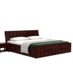 The Vamika King Box Storage Bed-Walnut