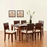 Keya Sheesham Wood 6-Seater Dining Set with Chairs
